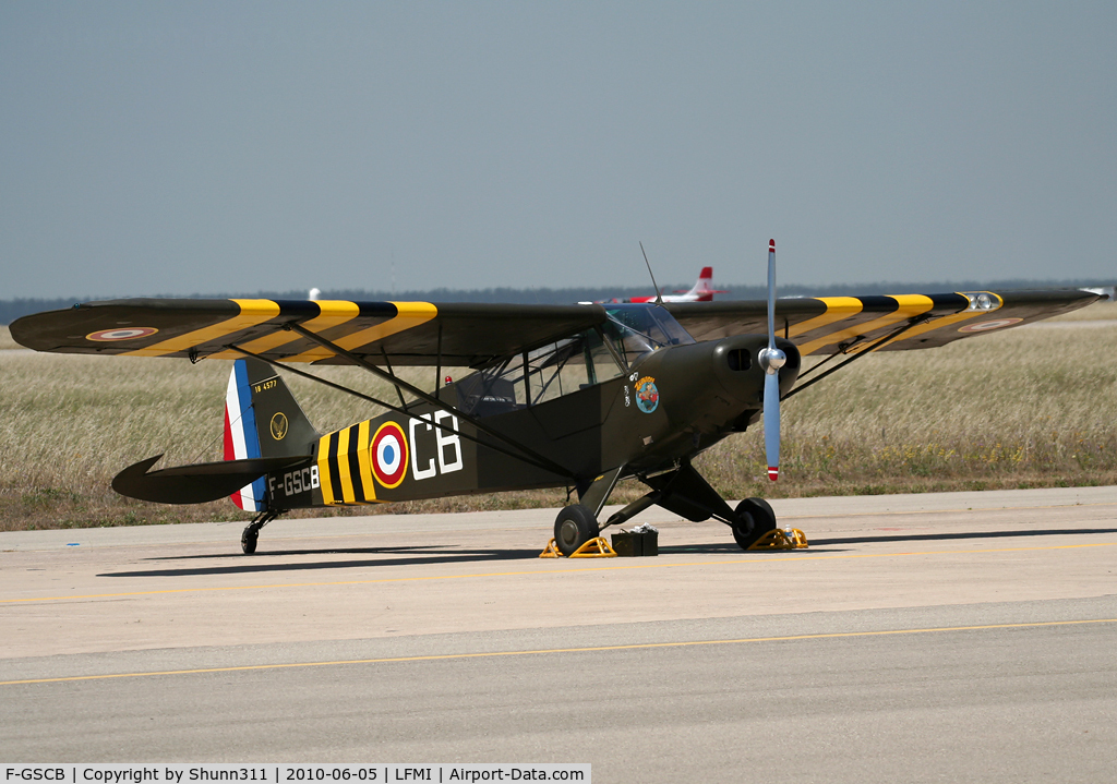 F-GSCB, Piper L-21B Super Cub C/N 18-4577, Participant of the LFMI Airshow 2010