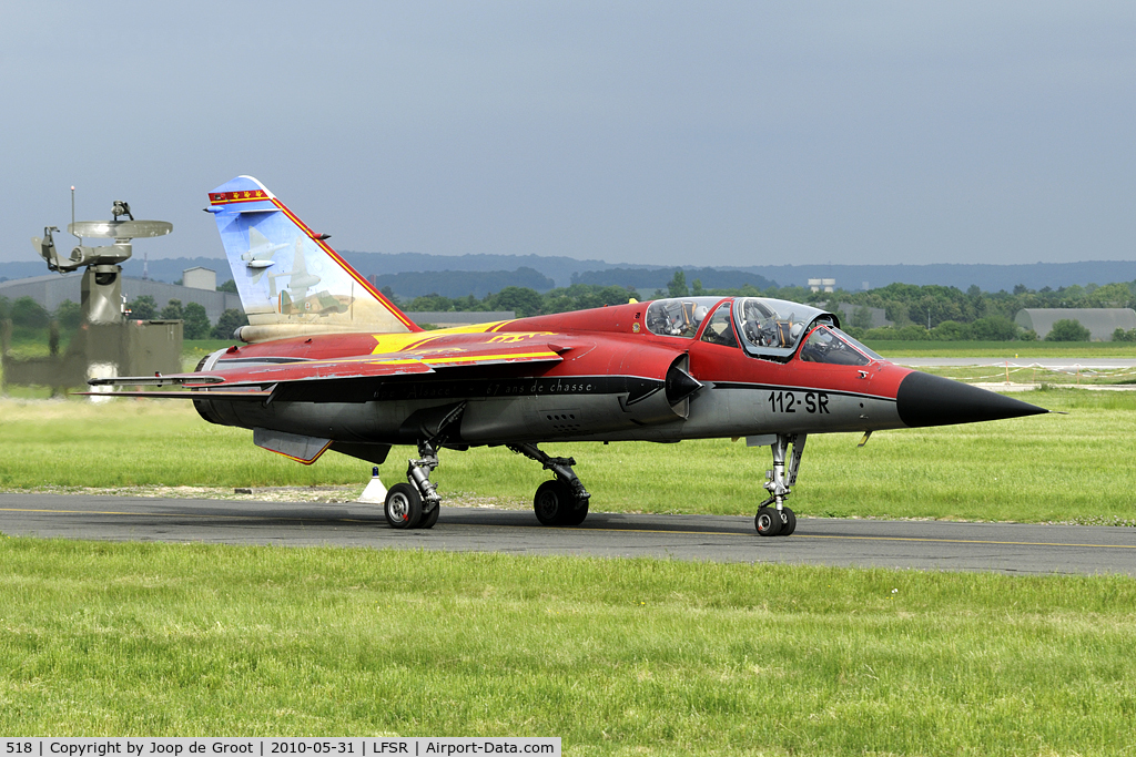 518, Dassault Mirage F.1B C/N 518, 518 is still in its GC01.030 67th anniversary scheme dating back to 2008. It is now operated by ER02.033.