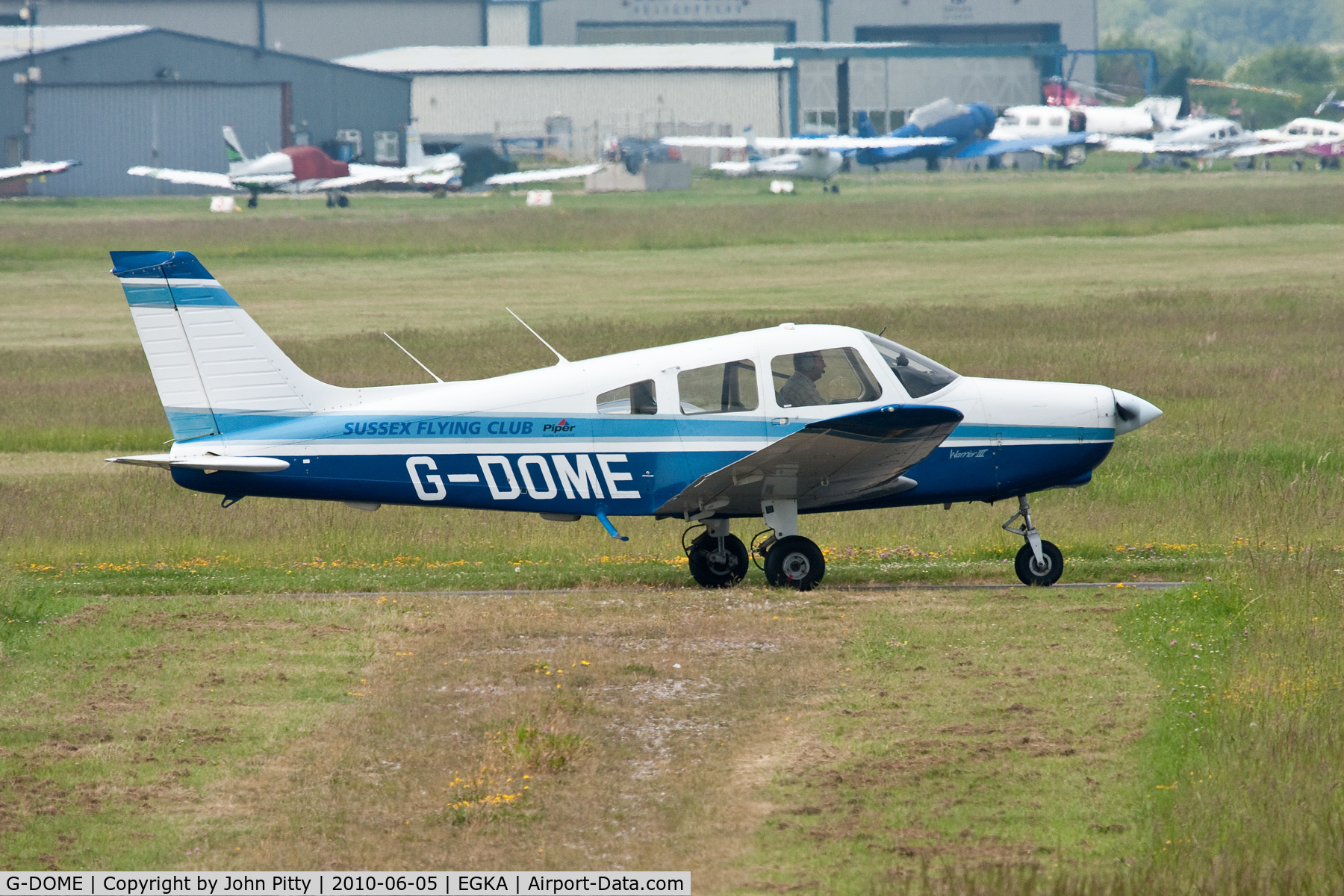 G-DOME, 1999 Piper PA-28-161 Cherokee Warrior III C/N 28-42062, Shoreham Airport, West Sussex.