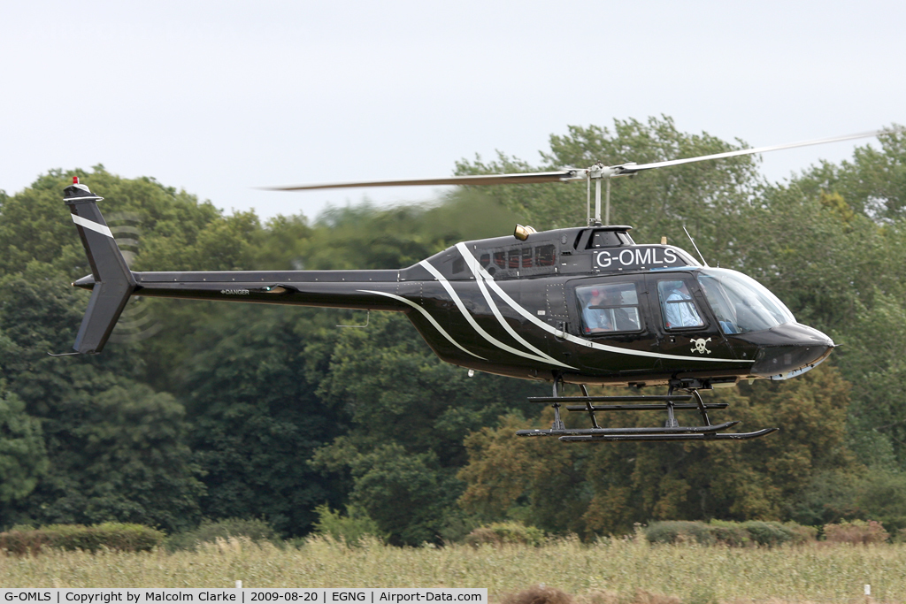 G-OMLS, 1976 Bell 206B JetRanger II C/N 1957, Bell 206B JetRanger II at Bagby Airfield in 2009.
