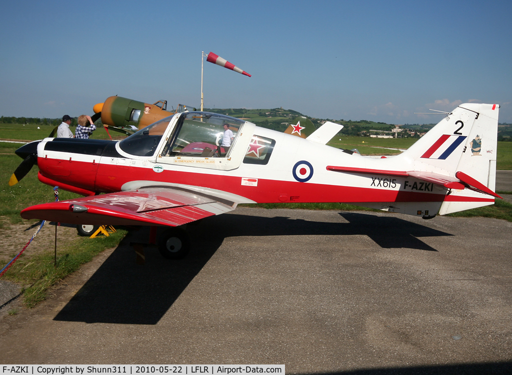 F-AZKI, 1974 Scottish Aviation Bulldog T.1 C/N BH.120/273, Parked in front of the hangar...