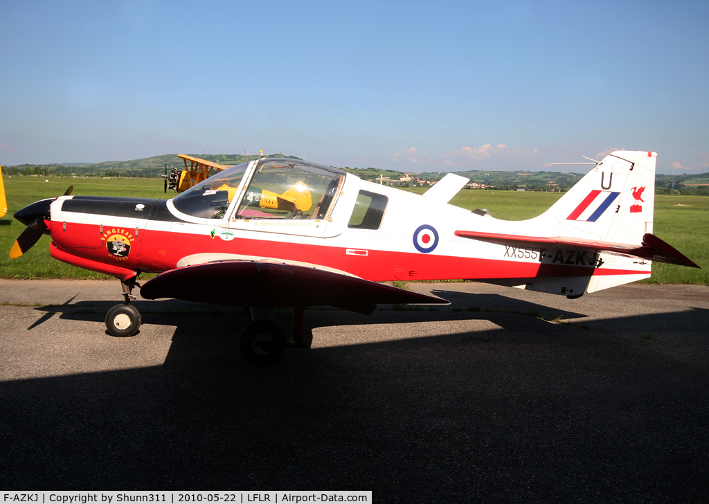 F-AZKJ, 1973 Scottish Aviation Bulldog T.1 C/N BH.120/248, Parked in front of the hangar...
