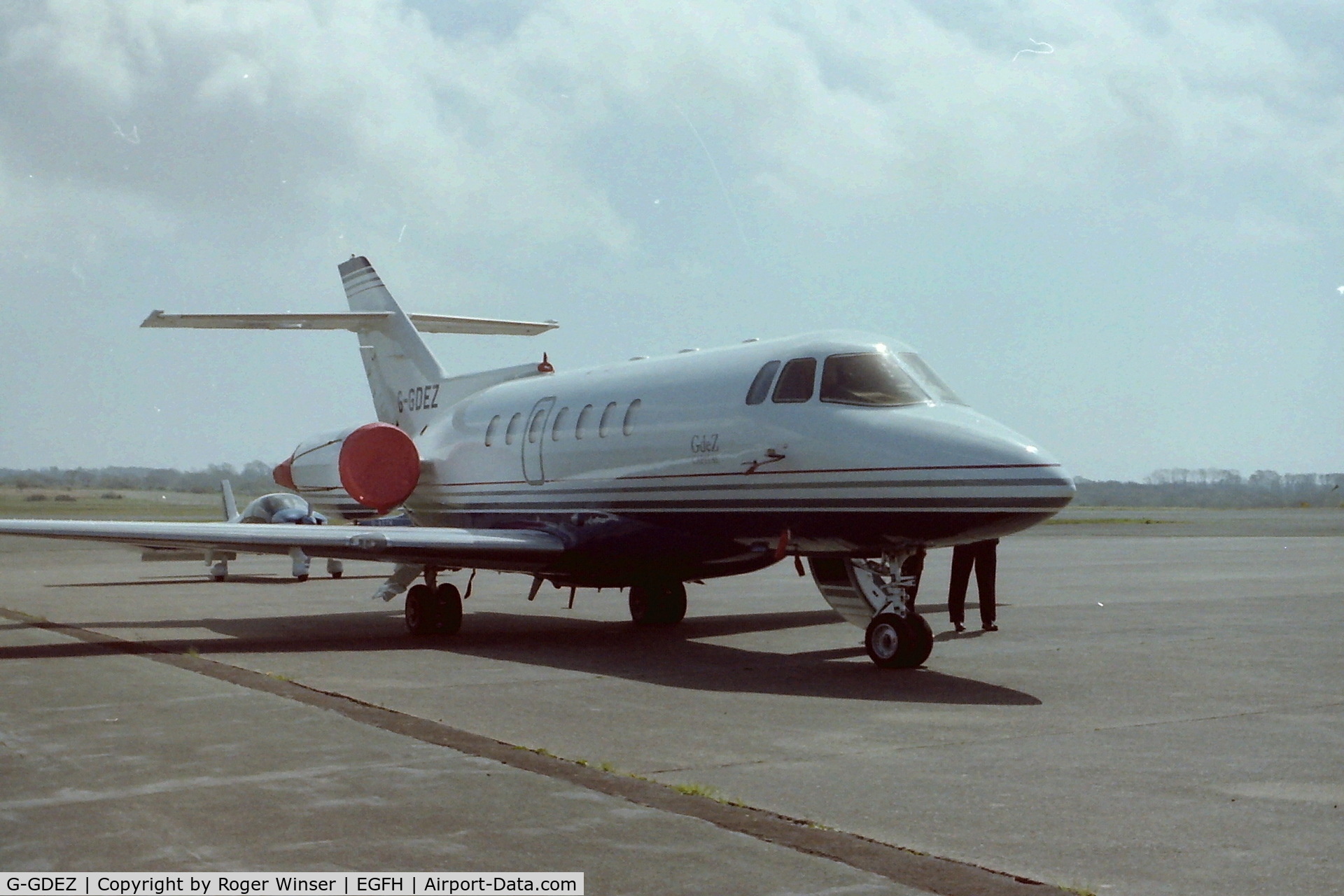 G-GDEZ, 1992 British Aerospace BAe.125-1000B C/N 259026, At Swansea Airport. Date to be established