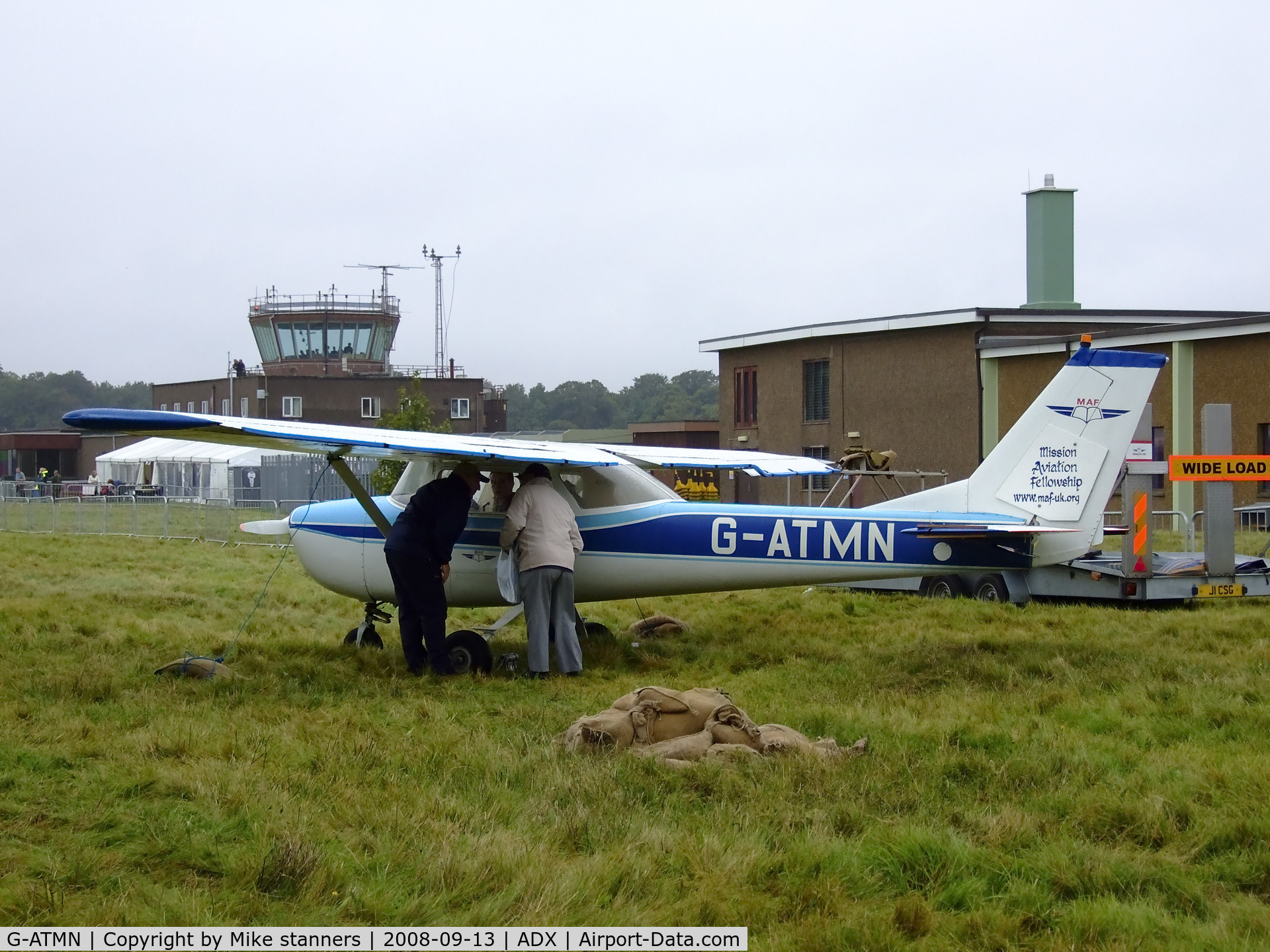 G-ATMN, 1966 Reims F150F C/N 0060, Cessna F.150F From Mission aviation,on display at Leuchars airshow 2008