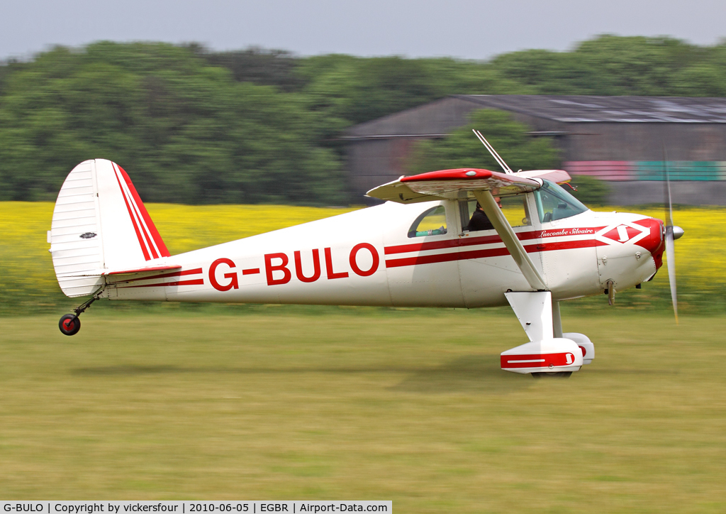 G-BULO, 1946 Luscombe 8F Silvaire C/N 4216, Privately operated. Breighton.