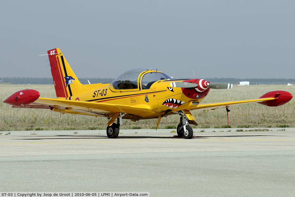 ST-03, SIAI-Marchetti SF-260MB C/N 10-03, at the static of the Istres open house