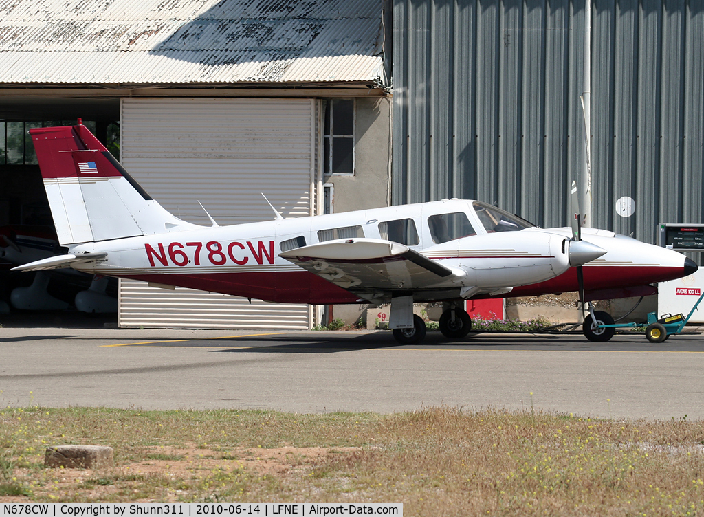 N678CW, 1978 Piper PA-34-200T C/N 34-7870236, Parked for refuelling...