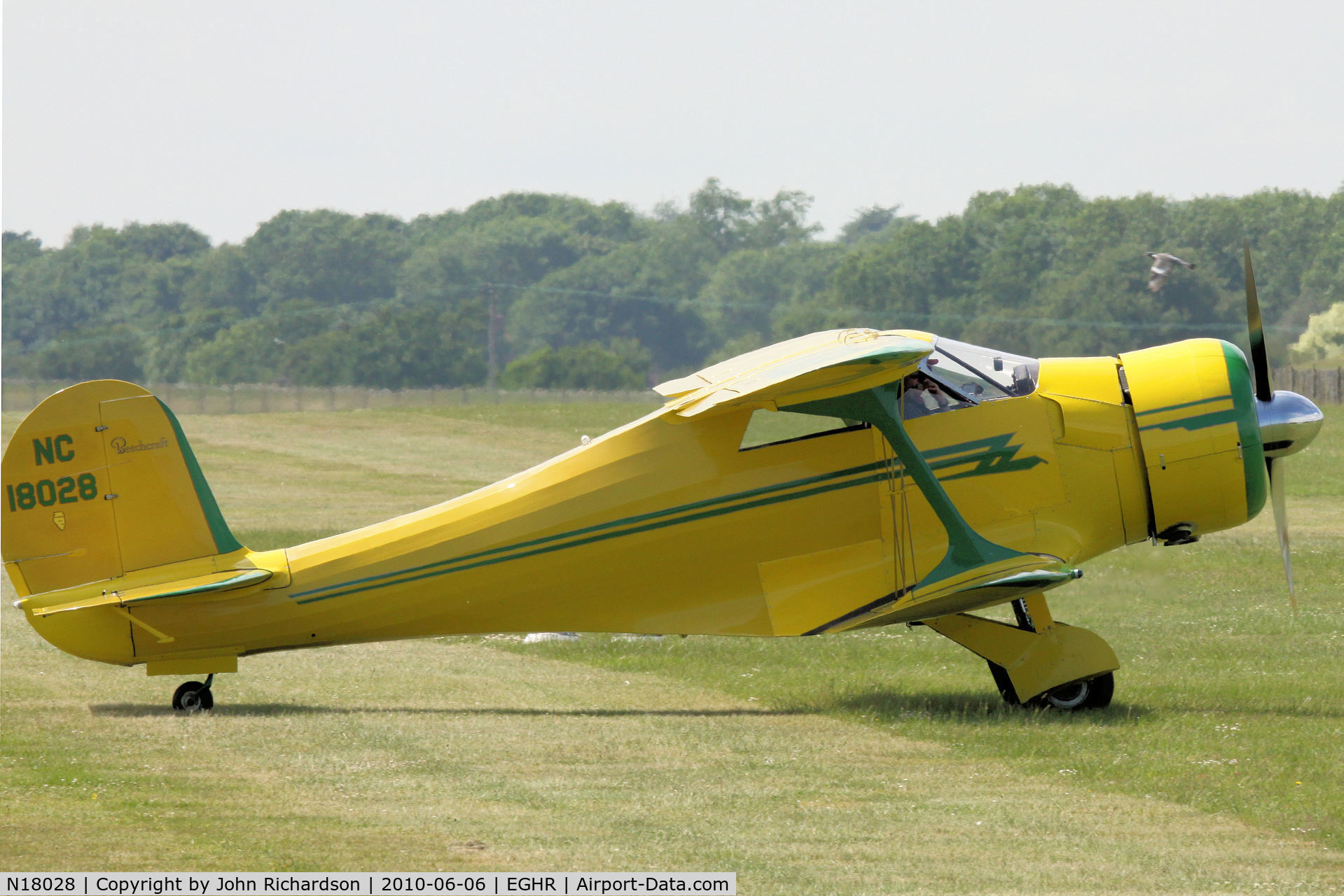 N18028, 1937 Beech D17S Staggerwing C/N 147, At Goodwood