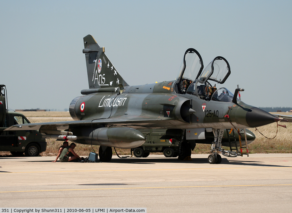 351, Dassault Mirage 2000N C/N 310, Used as spare during LFMI Airshow 2010... Special 70th birthday c/s of Limousin squadron