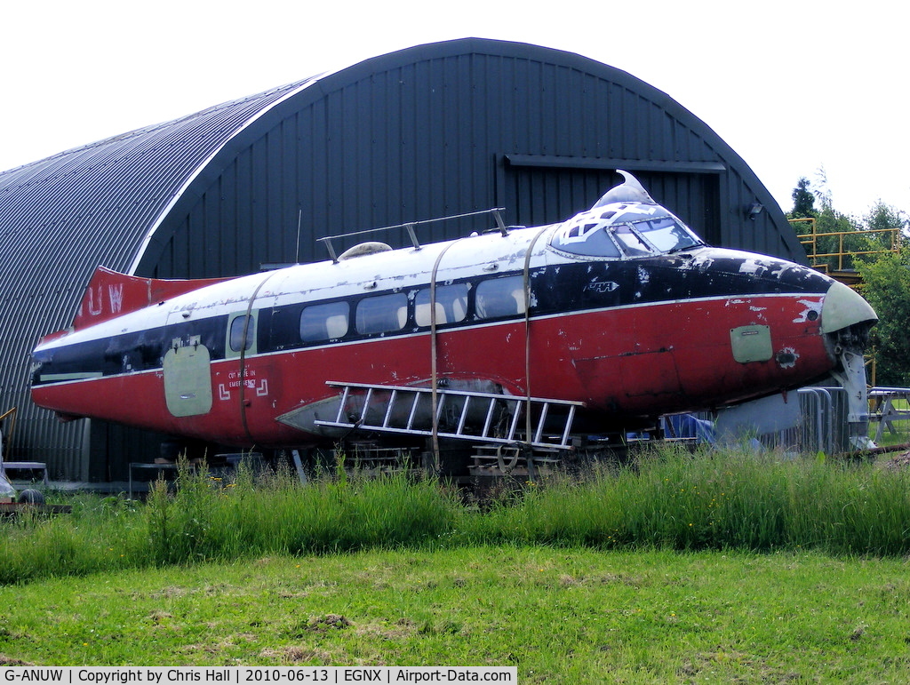 G-ANUW, 1955 De Havilland DH-104 Dove 6 C/N 04458, now at the East Midlands Aeropark