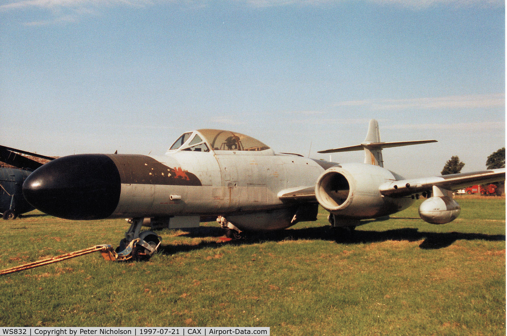 WS832, 1954 Gloster Meteor NF.14 C/N Not found WS832, The Solway Aviation Museum's Meteor NF.14 as seen in the Summer of 1997.