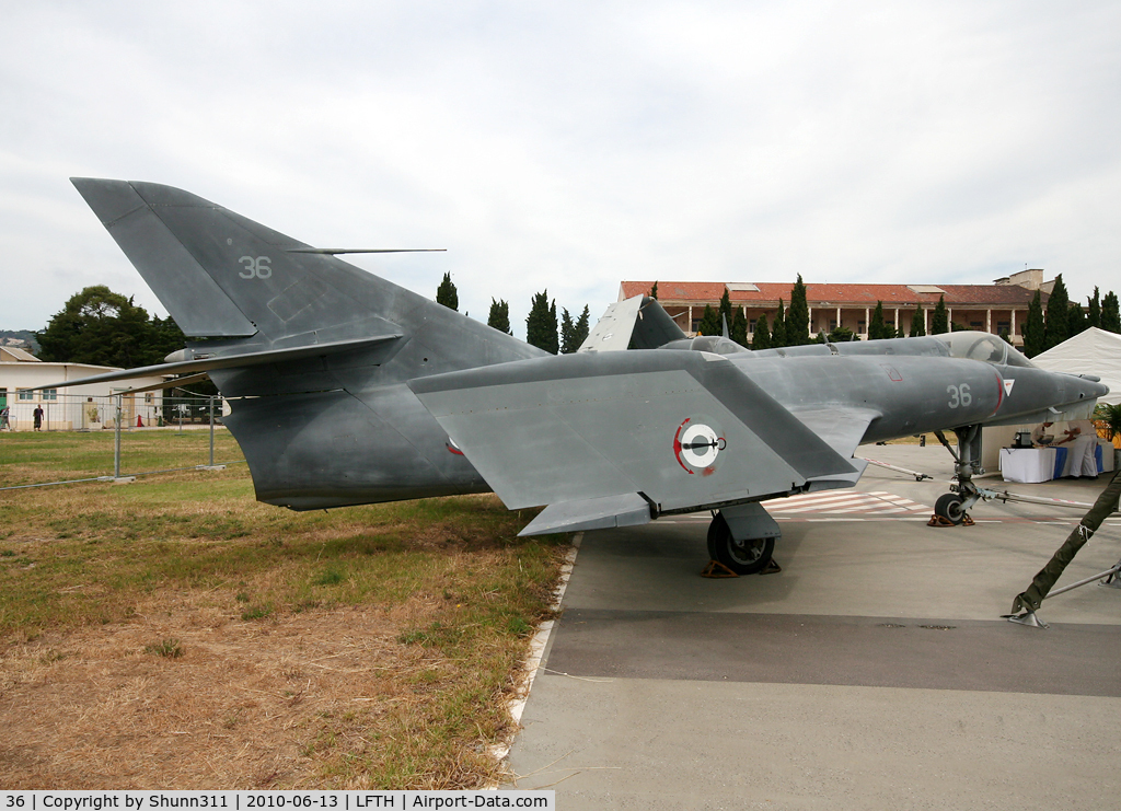 36, Dassault Etendard IV.M C/N 36, Stored aircraft on LFTH Navy Base...