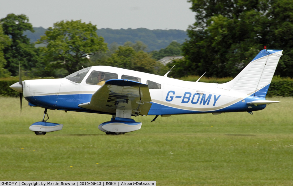 G-BOMY, 1982 Piper PA-28-161 Cherokee Warrior II C/N 28-8216049, Shot at EGKH