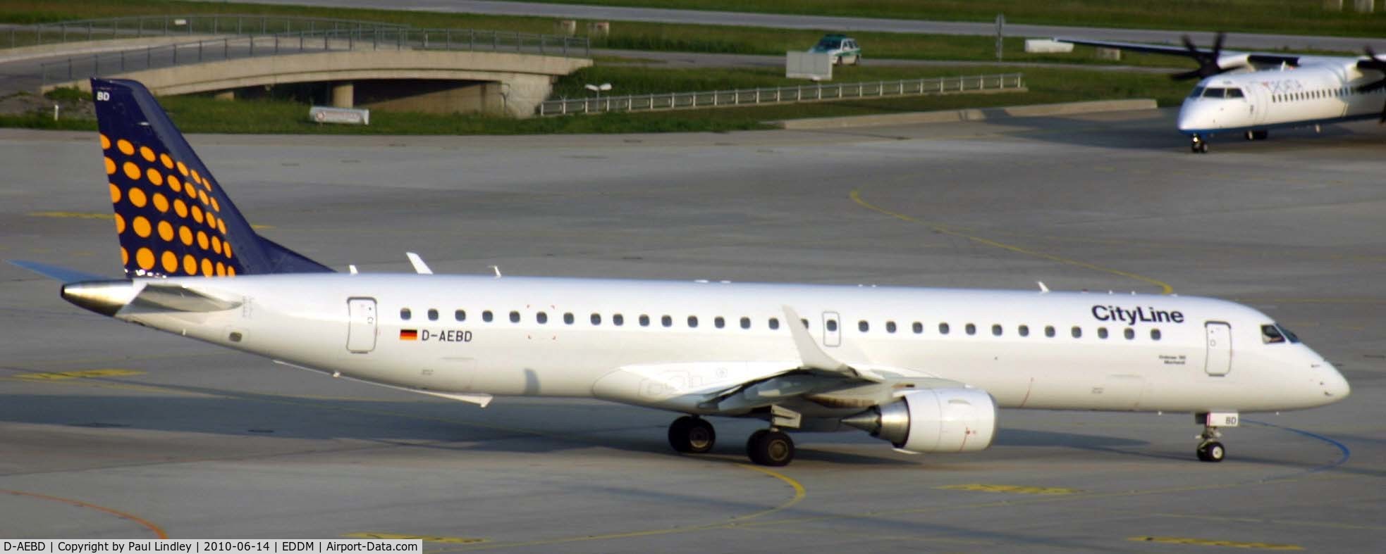 D-AEBD, 2009 Embraer 195LR (ERJ-190-200LR) C/N 19000324, Internal German flight