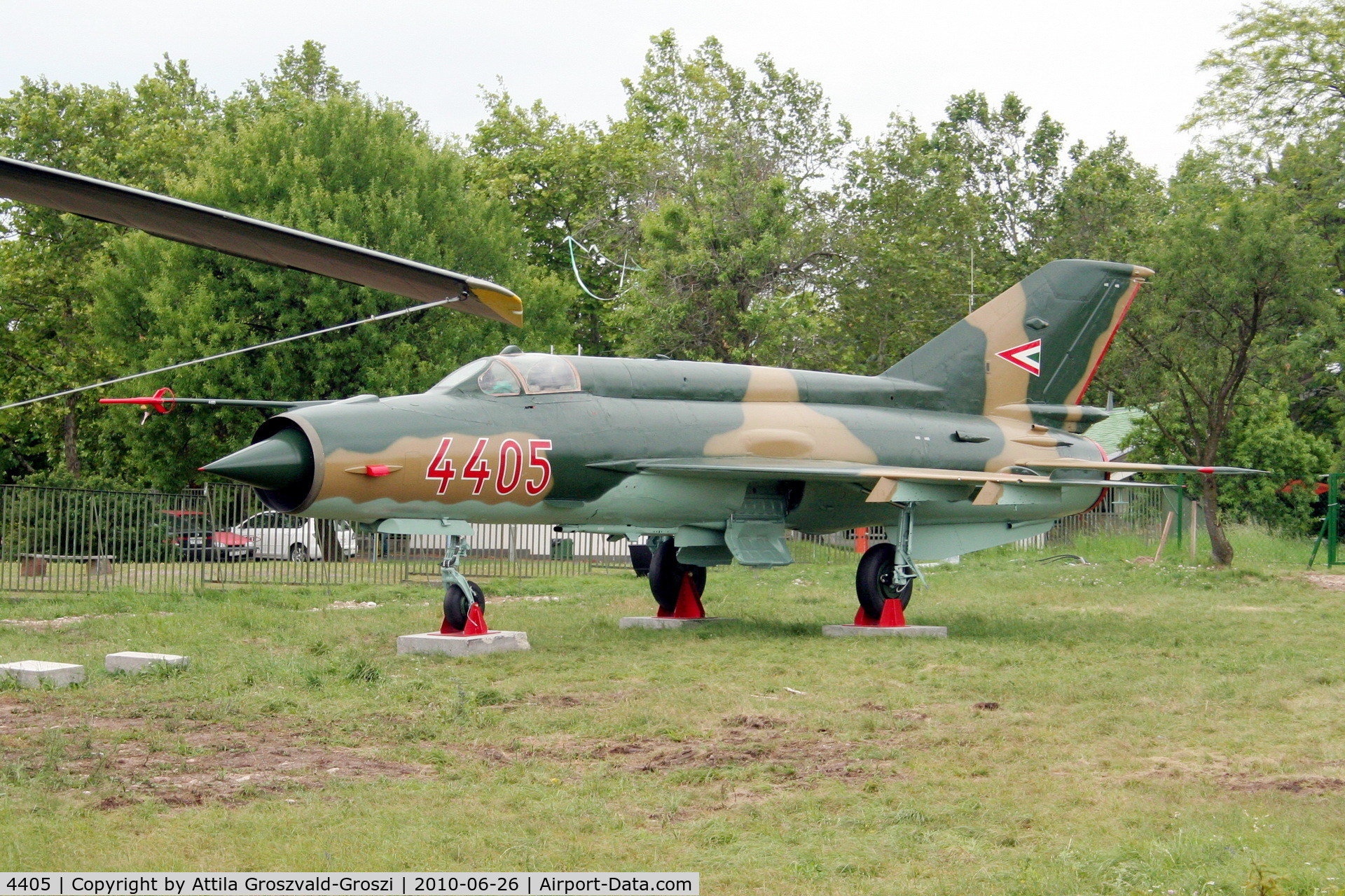 4405, 1971 Mikoyan-Gurevich MiG-21MF C/N 964405, Exhibited in a military technical park created in the children's town on Zánka.