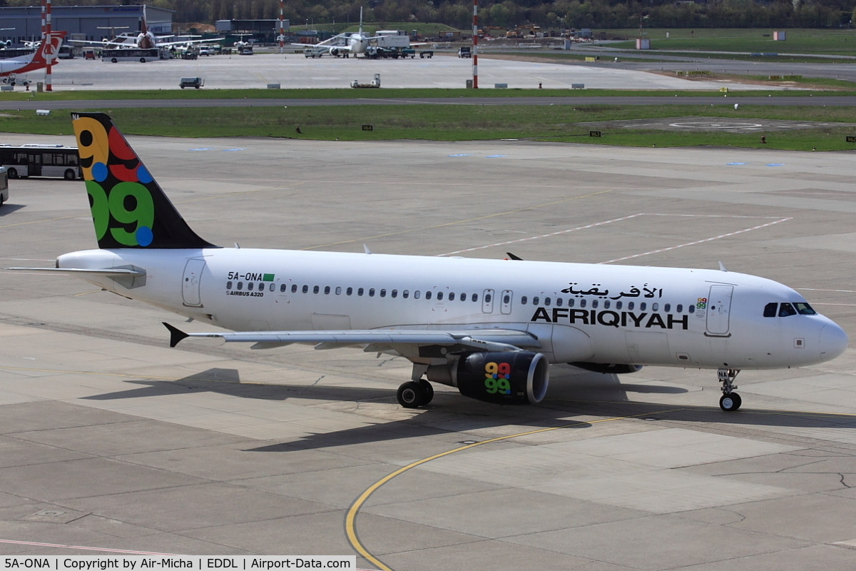 5A-ONA, 2007 Airbus A320-214 C/N 3224, Afriqyah Airlines, Airbus A320-214, CN: 3224