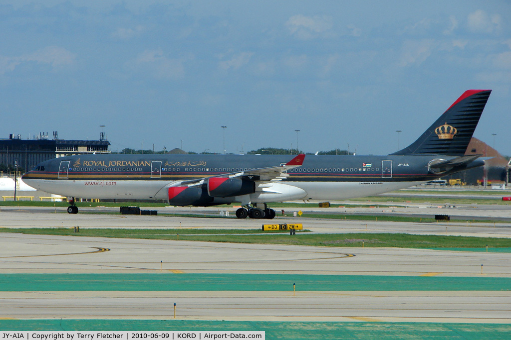 JY-AIA, 1993 Airbus A340-211 C/N 038, Royal Jordanian Airbus A340-211, c/n: 038 at Chicago O'Hare