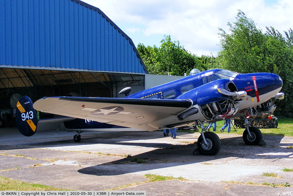 G-BKRN, 1952 Beech D18S C/N CA-75, being restored to flying condition by Beech Restorations at Bruntingthorpe