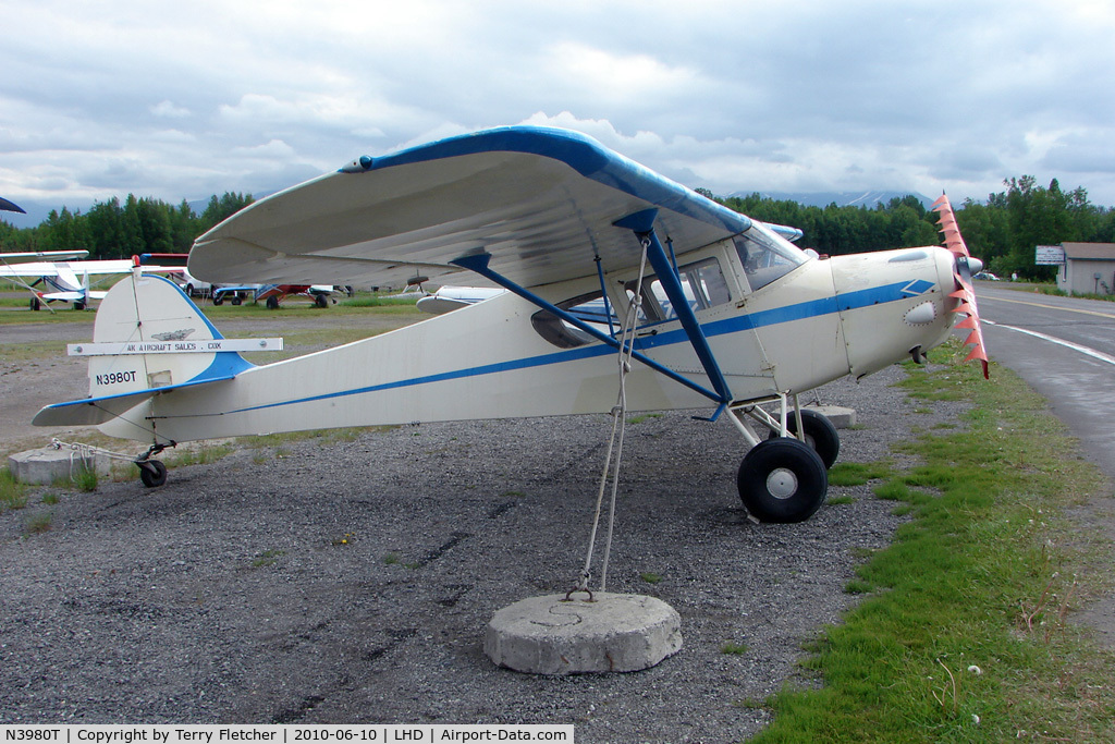 N3980T, 1978 Taylorcraft F-19 Sportsman C/N F-122, 1978 Taylorcraft Aviation Corp F19, c/n: F-122 at Lake Hood