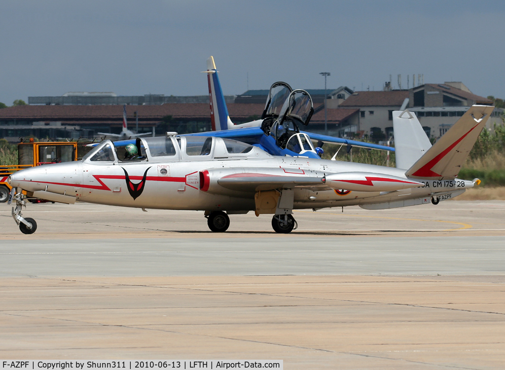 F-AZPF, Fouga CM-175 Zephyr C/N 28, Used as a demo during LFTH Open Day 2010...