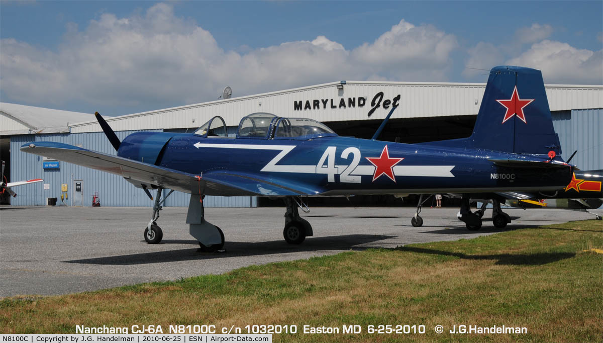 N8100C, 1964 Nanchang CJ-6A C/N 1032010, Mission ready at  Easton MD