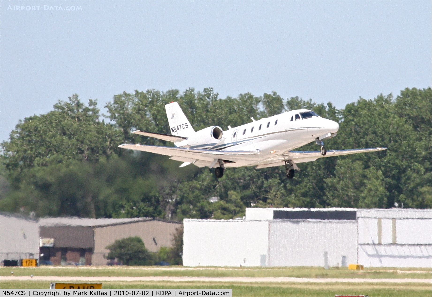 N547CS, 2005 Cessna 560XL Citation XLS C/N 560-5542, CITATIONSHARES SALES INC Cessna 560XL Excel, N547CS departing 20R KDPA en-route to KINT.