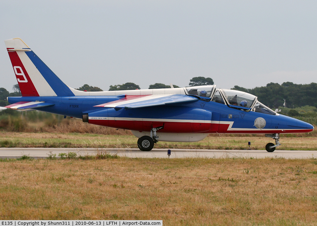 E135, Dassault-Dornier Alpha Jet E C/N E135, Taxiing to his parking...