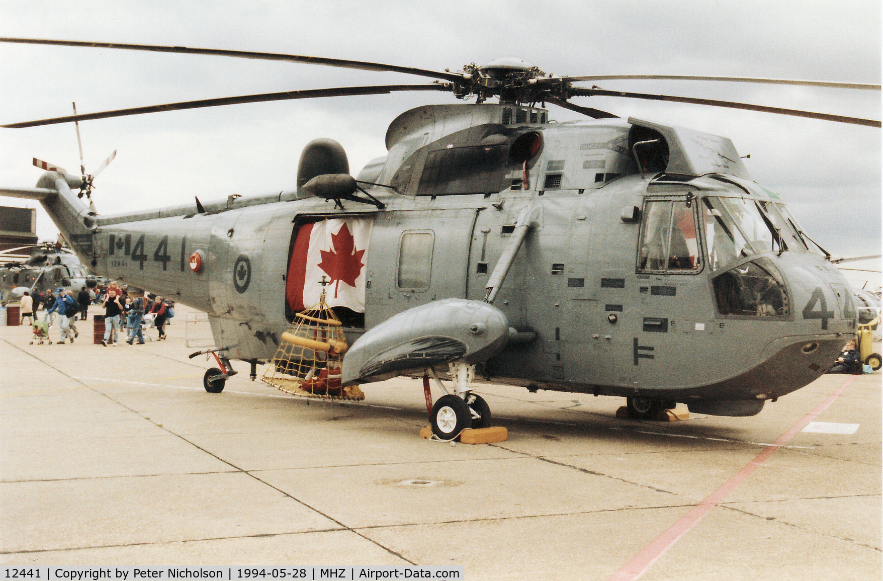 12441, United Aircraft of Canada CH-124A Sea King C/N 61384, CH-124 Sea King of Squadron HS-423 Canadian Armed Forces on display at the 1994 Mildenhall ASir Fete.