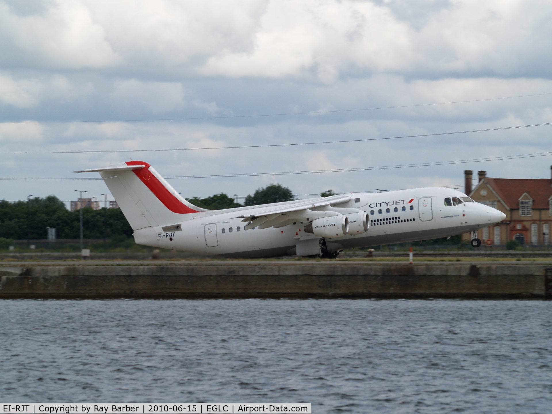 EI-RJT, 2000 British Aerospace Avro 146-RJ85A C/N E2366, BAe 146-RJ85 [E2366] (Cityjet) London City~G 15/06/2010. Seen departing.