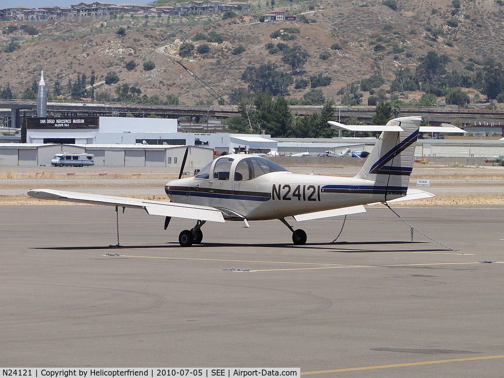 N24121, 1979 Piper PA-38-112 Tomahawk C/N 38-79A1087, Tied down and parked