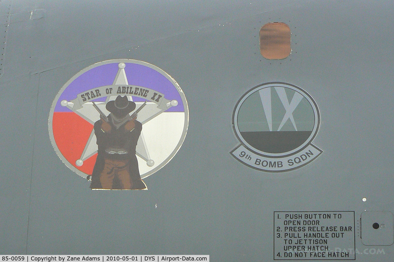 85-0059, 1985 Rockwell B-1B Lancer C/N 19, At the B-1B 25th Anniversary Airshow - Big Country Airfest, Dyess AFB, Abilene, TX