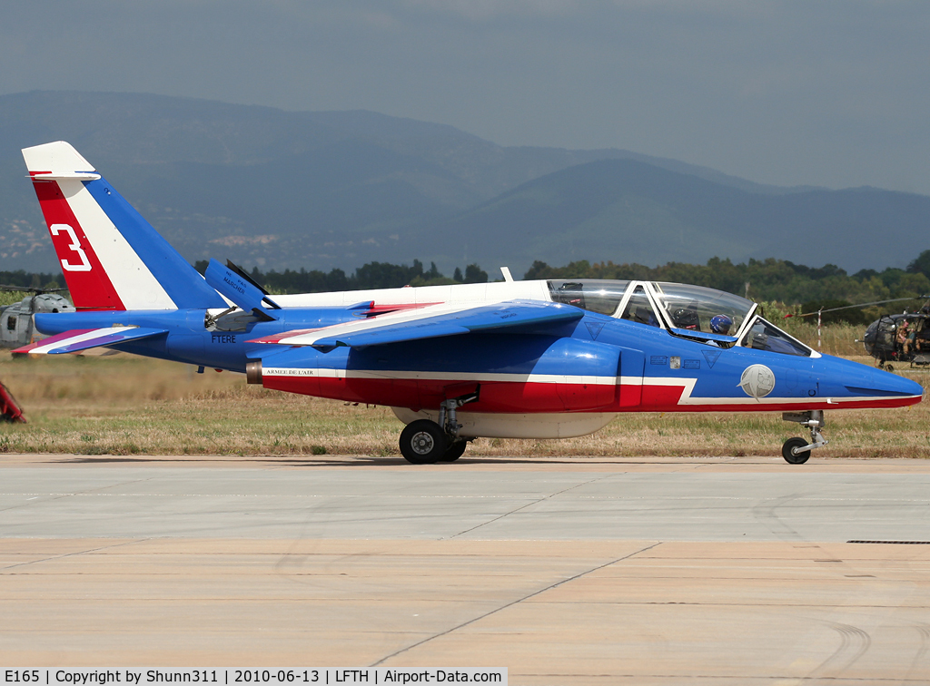 E165, Dassault-Dornier Alpha Jet E C/N E165, Coming back from show during LFTH Open Day 2010...