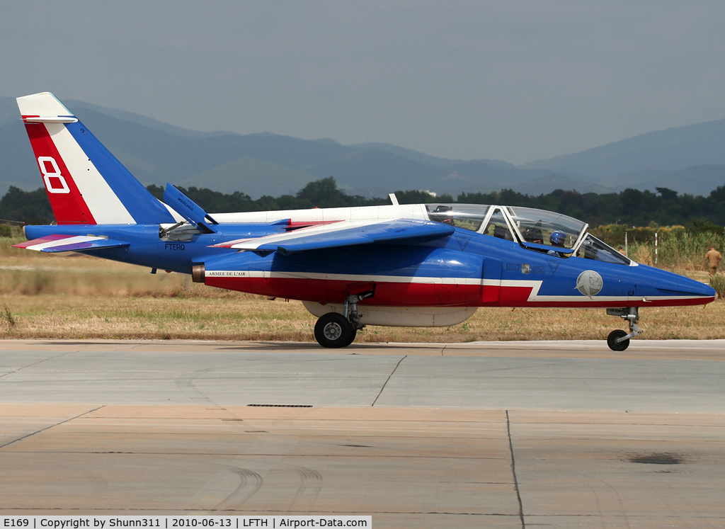 E169, Dassault-Dornier Alpha Jet E C/N E169, Coming back from show during LFTH Open Day 2010...
