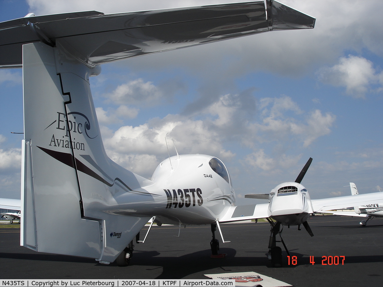 N435TS, 2007 Diamond DA-42 Twin Star C/N 42.AC035, In transit in Tampa-Peter O. Knight airport