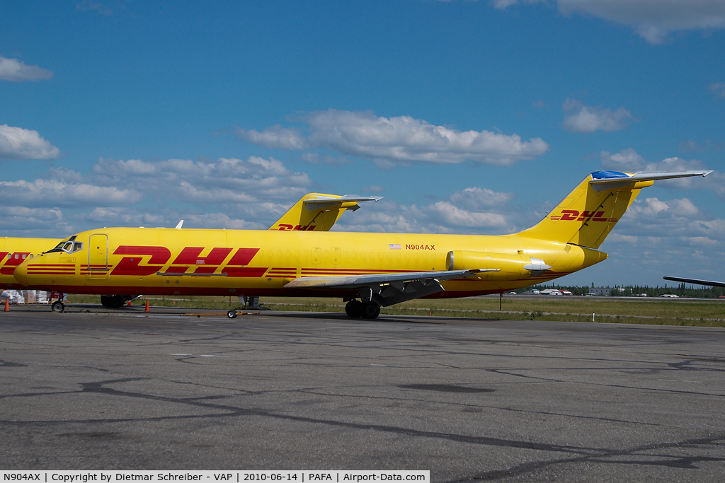 N904AX, 1967 Douglas DC-9-32F C/N 47040, Everts Air Cargo DC9 in DHL colors