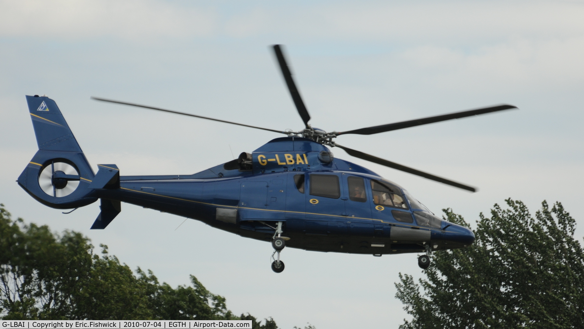 G-LBAI, 2003 Eurocopter EC-155B-1 C/N 6652, G-LBAI departing Shuttleworth American Air Display 4th. July 2010