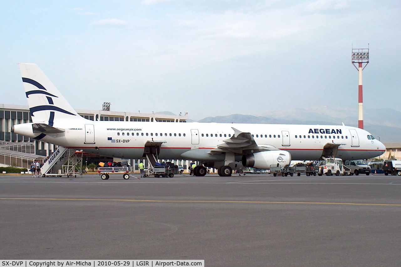 SX-DVP, 2008 Airbus A321-232 C/N 3527, Aegean Airlines, Airbus A321-231, CN: 3527