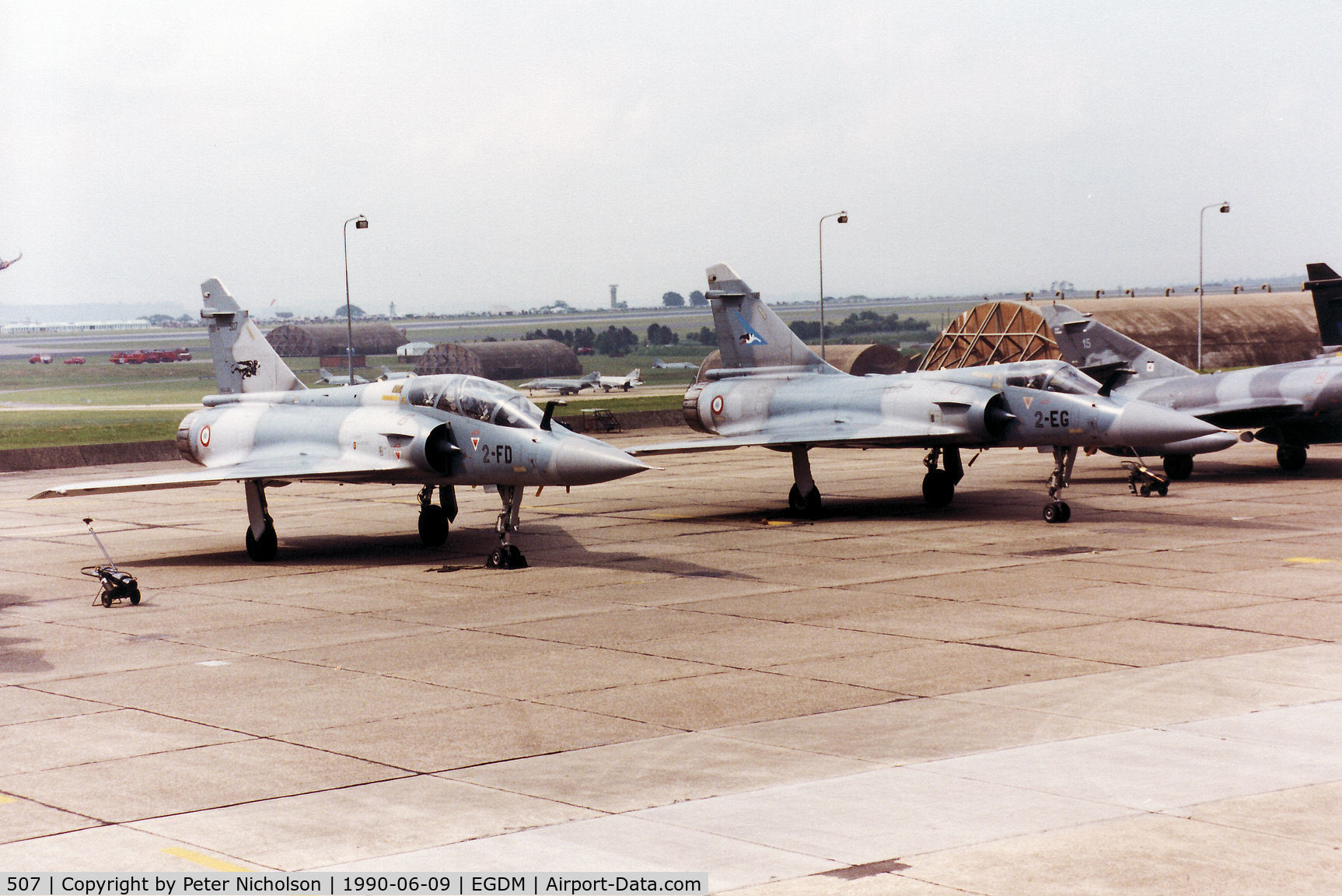 507, Dassault Mirage 2000B C/N 31, Mirage 2000B, callsign French Air Force 2000, of EC-2 on the flight-line at the 1990 Boscombe Down Battle of Britain 50th Anniversary Airshow.