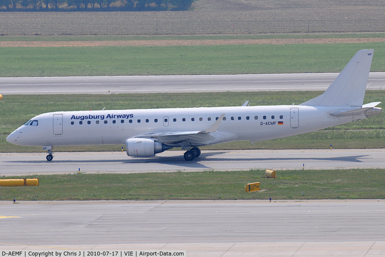 D-AEMF, 2009 Embraer 190AR (ERJ-190-100IGW) C/N 19000310, Augsburg Airways ERJ 195