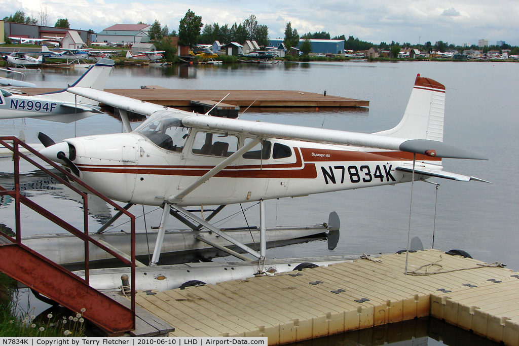 N7834K, 1976 Cessna 180J C/N 18052768, 1976 Cessna 180J, c/n: 18052768 at Lake Hood
