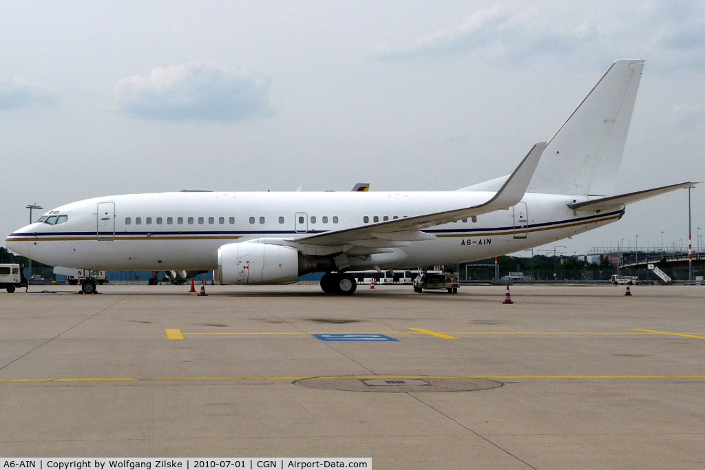 A6-AIN, 1999 Boeing 737-7Z5 BBJ C/N 29268, visitor