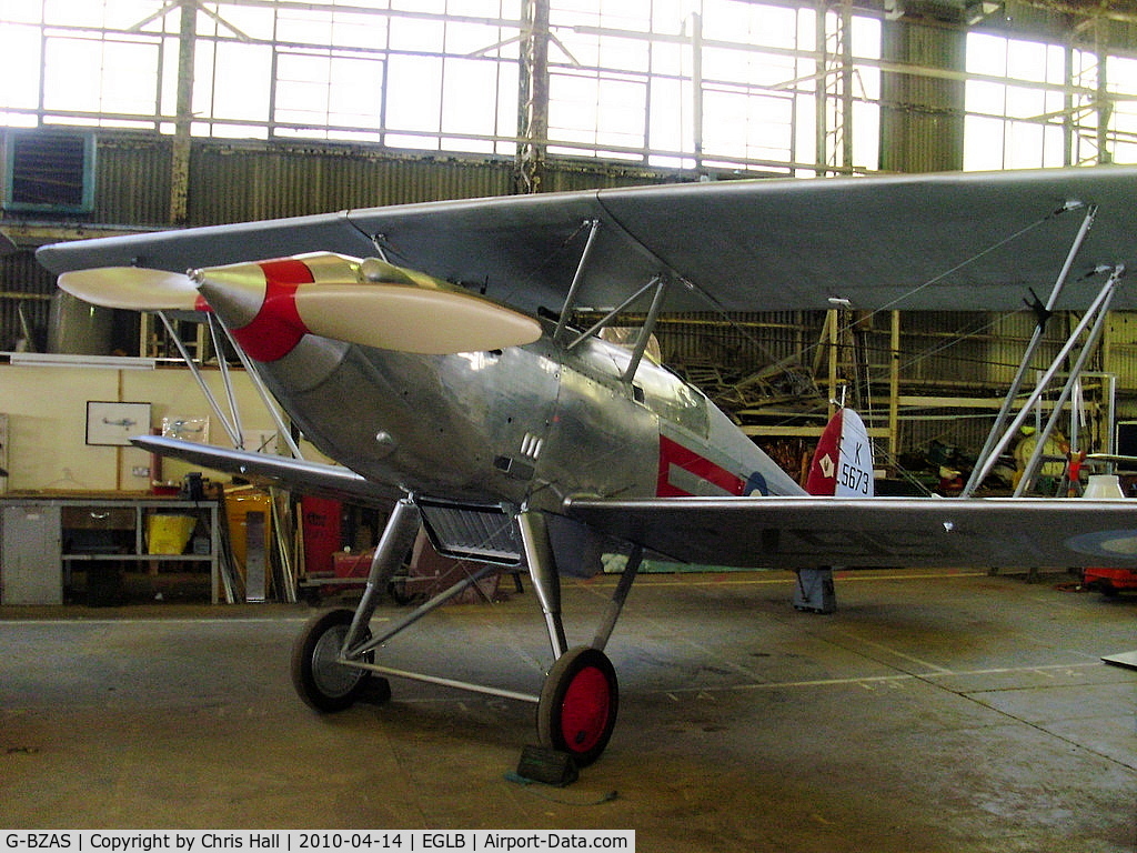 G-BZAS, 2000 Isaacs Fury II C/N PFA 011-10837, replica Hawker Fury marked K5673