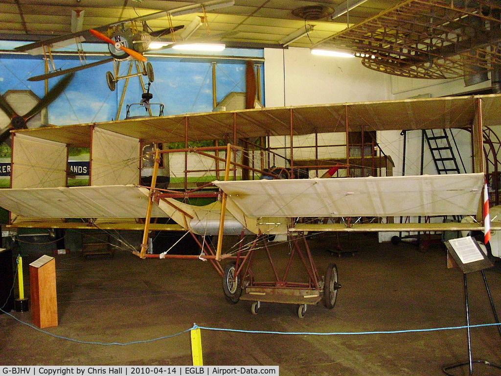 G-BJHV, Voisin Replica C/N MPS-1, Voisin Biplane scale reproduction preserved at the Brooklands Museum