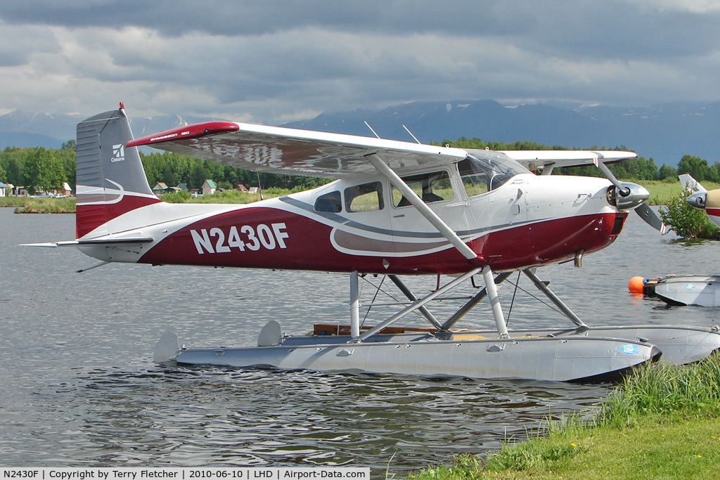 N2430F, 1965 Cessna 180H Skywagon C/N 18051630, 1965 Cessna 180H, c/n: 18051630 at Lake Hood