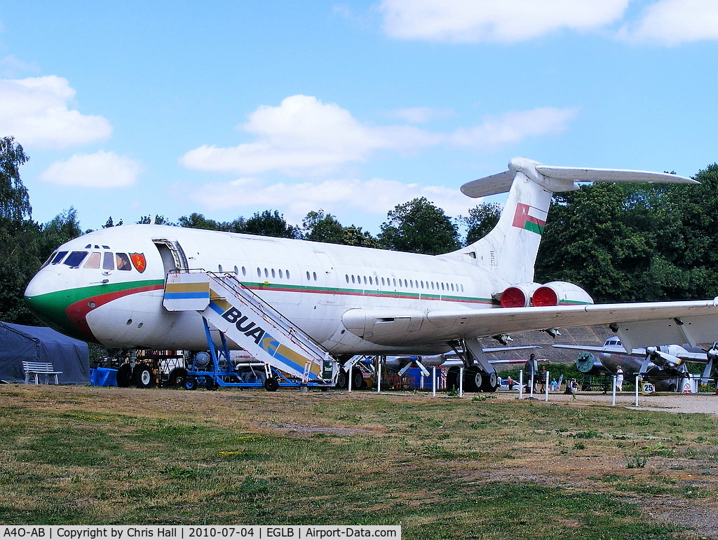 A4O-AB, 1963 Vickers VC10 Srs 1103 C/N 820, former Oman Royal Flight preserved at the Brooklands Museum