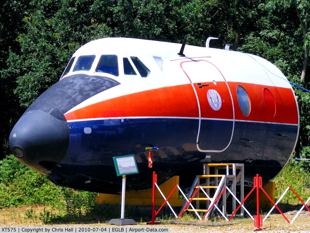 XT575, 1961 Vickers Viscount 837 C/N 438, nose section of this former Royal Aircraft Establishment Viscount preserved at the Brooklands Museum