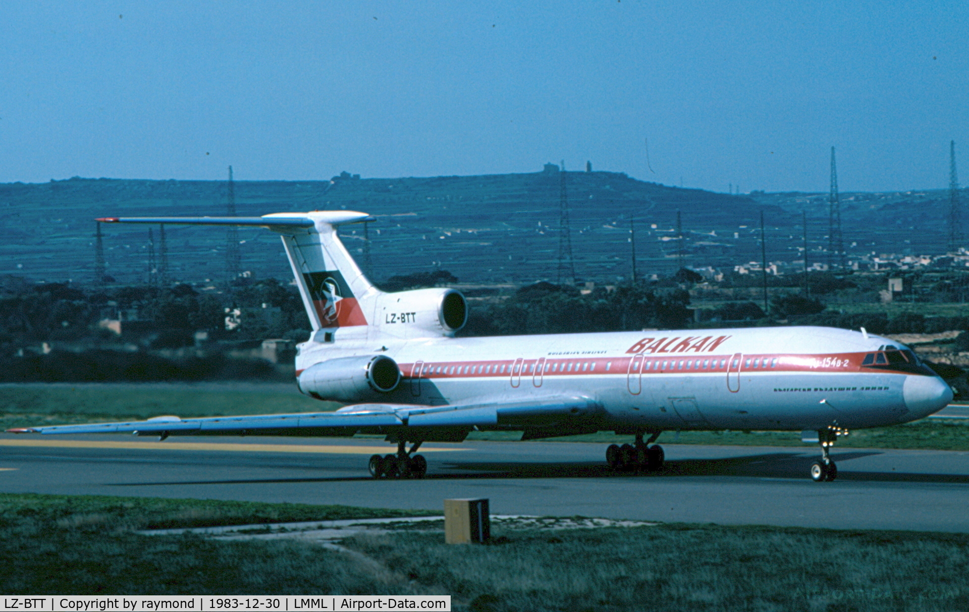 LZ-BTT, 1981 Tupolev Tu-154B-2 C/N 81A483, Tu154 LZ-BTT of Balkan rolling Runway06 for departure.