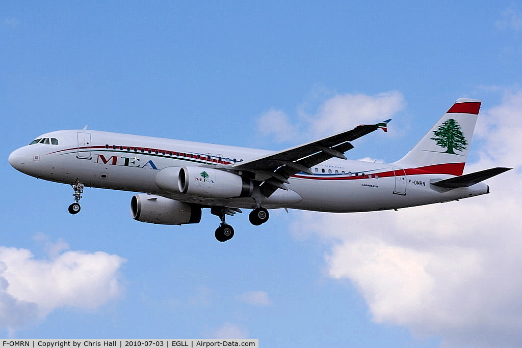 F-OMRN, 2010 Airbus A320-232 C/N 4339, Middle East Airlines Airbus A320-232