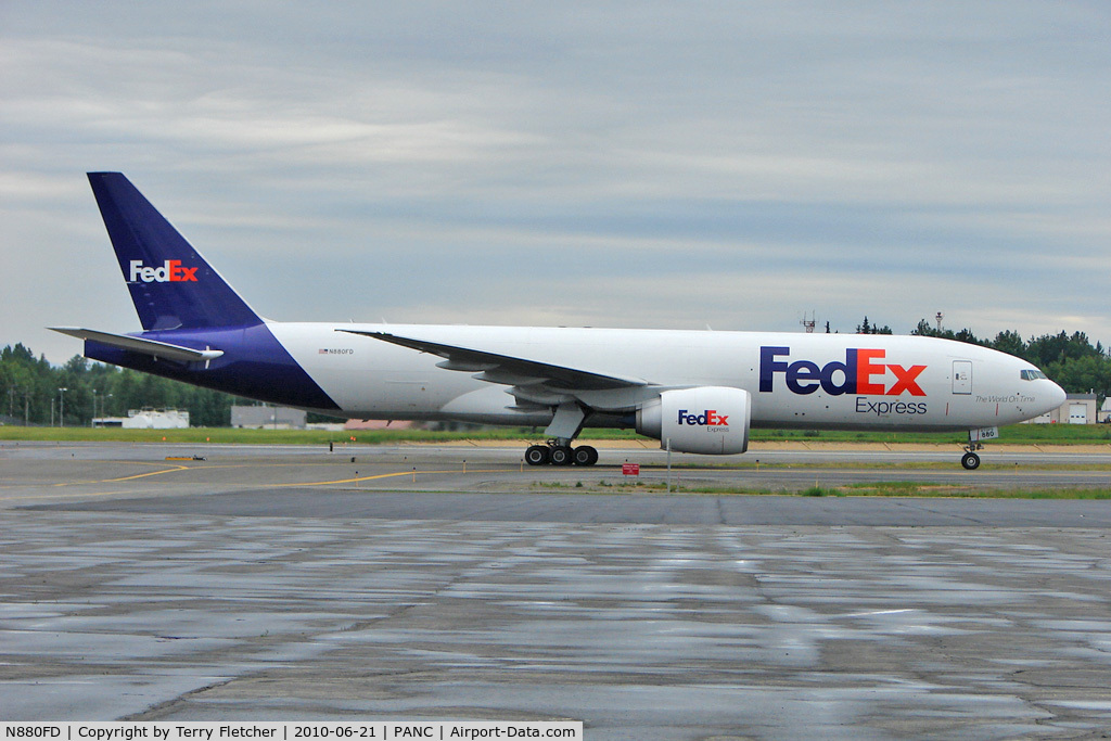 N880FD, 2008 Boeing 777-F28 C/N 32967, My first sighting of a FedEx Boeing 777F28,   -  c/n: 32967 - at Anchorage