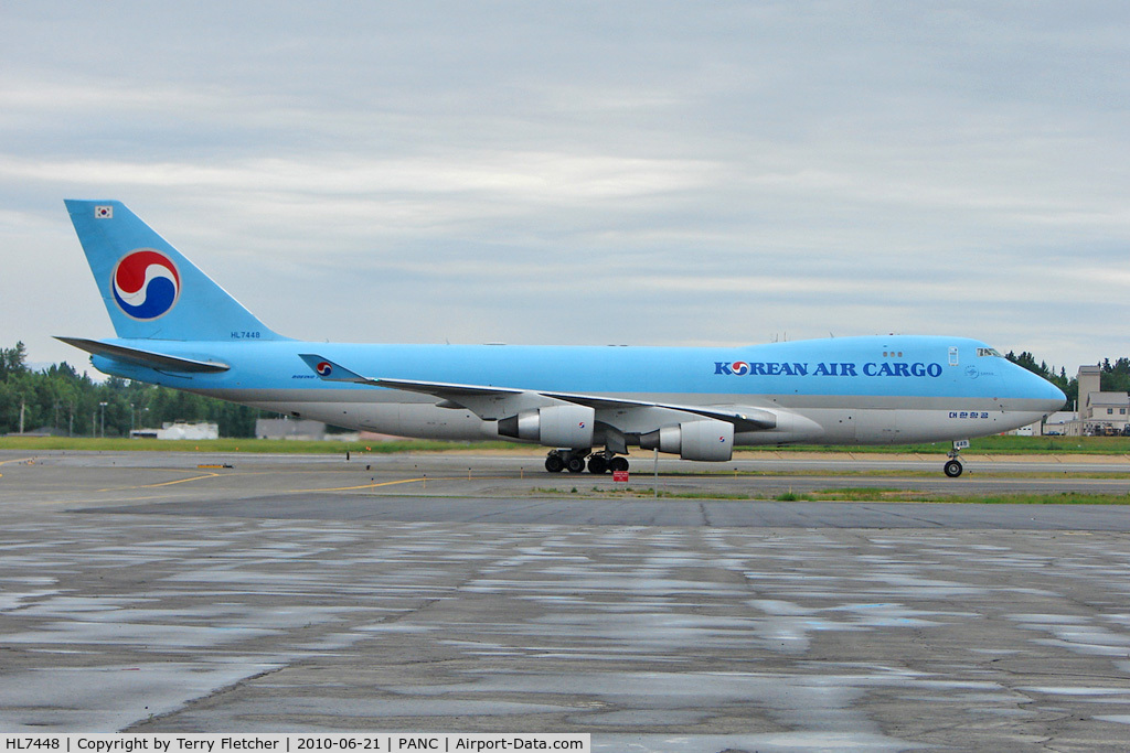 HL7448, 2000 Boeing 747-4B5F C/N 26416, Korean Cargo Boeing 747-4B5F (SCD), c/n: 26416 at Anchorage